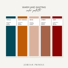 the color scheme for warm and inviting art palettes, including red, orange, green,