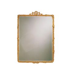 an ornate gold framed mirror against a white background