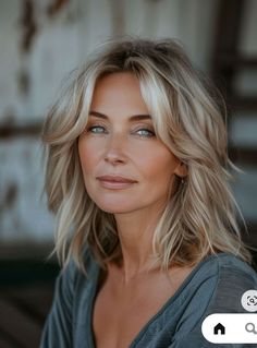 "Elegant Transformations: Gorgeous Hairstyles and Haircuts for Women Over 50. Rediscover Your Radiance! Timeless Looks for Timeless Beauty. Middle Age Blonde Hair, 45 Year Old Women Hairstyles, Hannah Waddingham Hair, Hairstyles For 40 Year Old Women, Older Blonde Woman, Hot Mom Haircut, Blond Hair Styles, Mom Cut