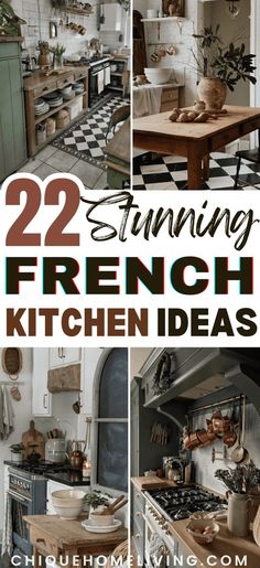 22 Stunning French Country Kitchen Design Ideas 47 22 Stunning French Country Kitchen Design Ideas Modern French Kitchen, French Bistro Kitchen, French Kitchen Design, Kitchen Styles French, French Kitchens