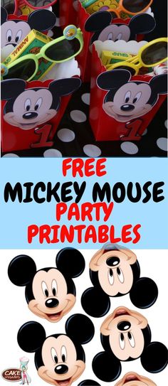 mickey mouse party printables with the title free mickey mouse party printables