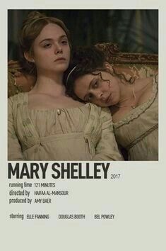 the poster for mary shellley starring as mary and elizabeth