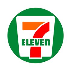 the seven seven logo is shown in a green and white circle with an orange 7 on it