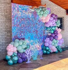 an under the sea themed birthday party with balloons