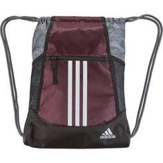 Adidas Alliance Sport Sackpack Maroon - Athletic Sport Bags at Academy Sports Adidas Wallpapers, Sports Bags, Book Bags, Nike Socks, Unisex Backpack, Gym Outfits, Dark Burgundy, Backpack Brands