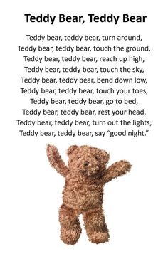 a teddy bear standing up with its arms in the air