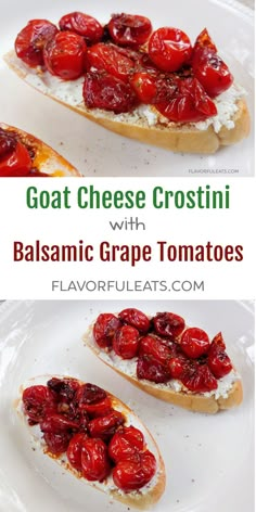 goat cheese crostini with balsamic grape tomatoes is an easy and delicious appetizer