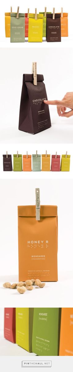 an assortment of different colored boxes with labels on them