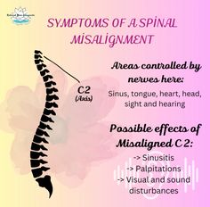 traveling down our spines are nerves that connect our brain to EVERY part of our body. At the second level is C2 (Axis) where nerves come out to control functions around our head. When there is a misalignment of our spine or vertebrae, the brain struggles to send signals properly, resulting in these effects. These are a few reasons, outside of neck and back pain, to get ADJUSTED. Kennesaw Georgia, Atlanta Market, Holistic Doctor, Craniosacral Therapy, Neck And Back Pain, Chiropractic Care