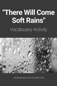 there will come soft rains vocabuary activity worksheet and answer key