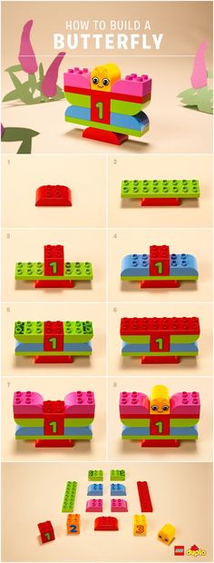 the instructions for how to build a lego boat in three different stages, including building blocks and