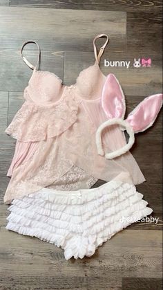 Bunny halloween costume cute aesthetic pink and white with bunny ears lingerie #halloween #trending #bunny #costume Halloween Costumes 2023, Pink Bunny Costume, Costumes 2023, Bunny Halloween Costume, Trio Halloween Costumes, Holloween Costume