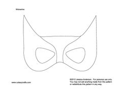 an image of a mask that is made out of paper and has the words wolverine on it