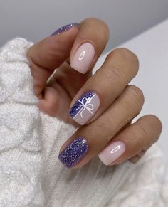 Milky Nails, Nagel Tips, Cute Christmas Nails, Summery Nails, Christmas Nails Acrylic, Winter Nail Designs, New Year's Nails