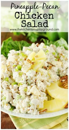 this pineapple pecan chicken salad is an easy and healthy side dish