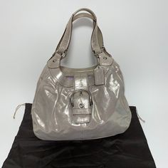 Item Is Used, Like New Coach Leather Bag, Coach Leather, Coach Bags, Leather Bag, Bag Lady, Like New, Cream, Leather, Silver