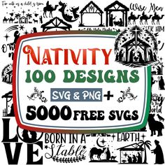 nativity 100 designs svg and png for $ 5 00 per square foot