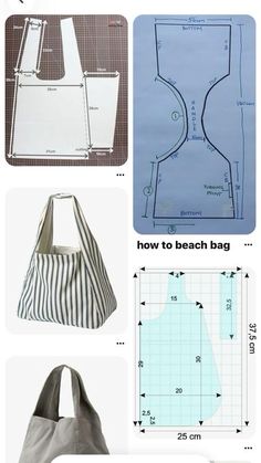 the instructions for how to sew a bag