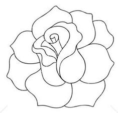 the outline of a rose on a white background