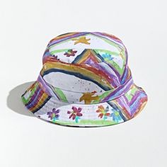 New With Tags Bucket Hat From Urban Outiftters! Style Is Called Painted Doodle. Rare Find, No Longer Sold Online. Brand New, Never Worn, Original Tags Attached. No Imperfections Or Defects, Smoke Free Home. One Size Fits All. Solid White With Multicolor Rainbow Watercolor Patterns. Exterior 100% Cotton, Interior 100% Polyester. Machine Washable. Floral, Summery Designs! Perfect For Summer, The Beach Or Pool, Festivals, Picnics, Parties, Boating, Casual Wear, And More! Rn 101372 Ca 32054 Offers W Colorful Photoshoot, Floral Bucket Hat, Watercolor Patterns, Bucket Hat White, Rainbow Watercolor, Urban Outfitters Accessories, Photoshoot Props, Rainbow Flowers, Rainbow Pride