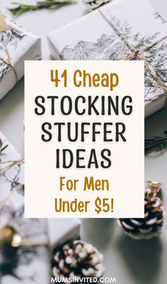 Looking for budget-friendly, cheap stocking stuffers for the special men in your life? Browse this roundup of unique, inexpensive small gifts under $5. Find funny, useful Christmas stocking stuffers like bar tools, phone gadgets, office toys, grooming products, grilling accessories, novelty socks, coffee fixings & so much more! Ideal for boyfriends, husbands, dads, brothers. Affordable little gifts that pack a punch. mens stocking stuffers. men’s stocking stuffers. stocking fillers for men. Cheap Christmas Gifts For Husband, Boyfriend Christmas Stocking Stuffers, Stocking Stuffers For Him Boyfriends, Stocking Stuffer Ideas For Boyfriend, Cheap Christmas Gifts For Men, His Stocking Stuffers, Small Christmas Present Ideas, Christmas For Him Boyfriends