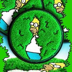 the simpsons characters are depicted on this patch