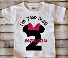 a t - shirt that says i'm toddler 2 morgan with a minnie mouse head on it