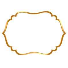 a gold frame on a white background with an empty space in the middle for text