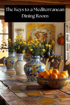 A quintessential Mediterranean dining room featuring a mix of textures, colors, and patterns that evoke the warmth and charm of the region4 Mediterranean Home Interior, Mediterranean Living Room, Italian Home Decor, Mediterranean Interior