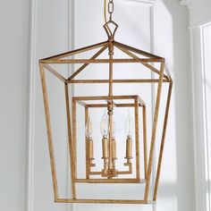 a light fixture hanging from the ceiling