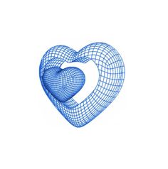 a blue heart shaped object is shown on a white background with the word love written below it