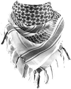 Keffiyeh Shemagh Palestinian Scarf 100% Cotton - Black on White - Mideast Grocers Military Scarf, Gifts For Young Men, Shemagh Scarf, Arab Scarf, Making Scarves, Winter Headwear, Alabaster White, Warm Scarf, Cotton Scarf