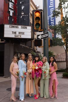 The Bride Wore a Pink Mini Dress for This Hip + Intimate Wedding at a San Antonio Restaurant Pastel Bridesmaids Dresses, Ruffle Flower Girl Dress, Pastel Wedding Theme, Pastel Bridesmaids, Dramatic Wedding Makeup, Pastel Bridesmaid Dresses, Hot Pink Weddings