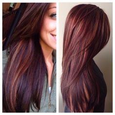 Raspberry Hair Color Ombre, Rosewood Hair Color, Fun Colored Hair For Brunettes, Fall Hair Color Ideas For Brunettes, Raspberry Hair, Fall Hair Color For Brunettes, Hair Color Auburn, Front Hair Styles, Burgundy Hair