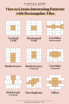 how to create interesting patterns with rectangle tiles