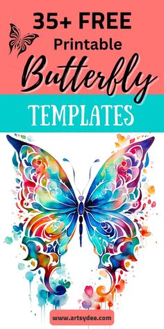 the free printable butterfly templates are perfect for kids to use in their crafts