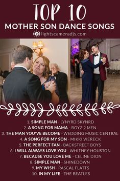 the top 10 mother son dance songs for your special day at home or wedding reception