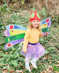 Diy Very Hungry Caterpillar, Very Hungry Caterpillar Butterfly, Hungry Caterpillar Butterfly, Butterfly Costumes, Caterpillar And Butterfly, Halloween Butterfly