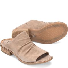 Netta | Sofft Shoe Linen Shoes, Suede Clogs, Sofft Shoes, Suede Fashion, Soft Shoes, Shoes And Boots, Justin Boots, Wedge Heel Sandals, Comfortable Sandals