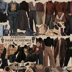 Acedima Outfits, Parisian Dark Academia, Acedima Aesthetic Outfits, Chaotic Academia Aesthetic Outfit, Chaotic Academia Outfits, Different Types Of Clothes, Hufflepuff Outfit, Types Of Clothes, Trench Warfare