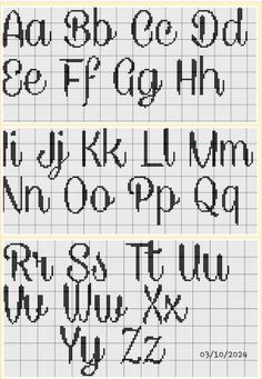 cross stitch alphabets with letters and numbers