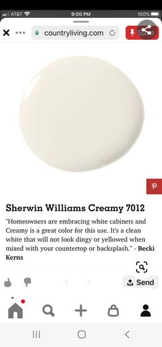 a white plate with the words sheryln williams cream on it's side