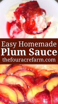 this homemade plum sauce is so easy to make and it's perfect for dessert