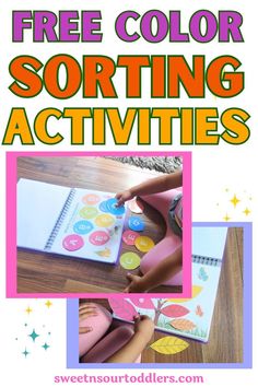 the free color sorting activity is great for kids to do with their own hands and feet