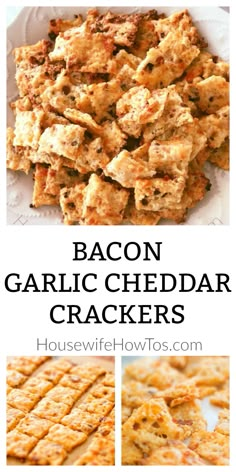 bacon garlic cheddar crackers are the perfect appetizer for any occasion