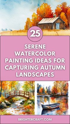 watercolor painting ideas for capturing autumn landscapes