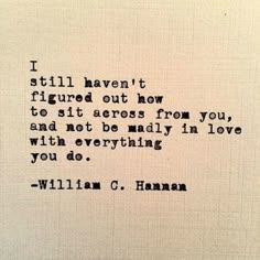 an old typewriter's quote about love is shown in black on white paper