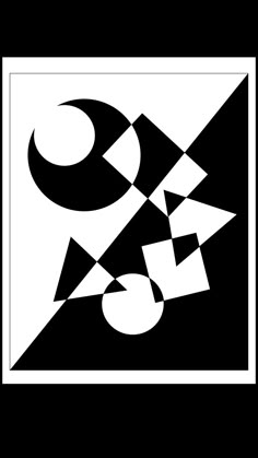 an abstract black and white design with the letter c in it's lower half