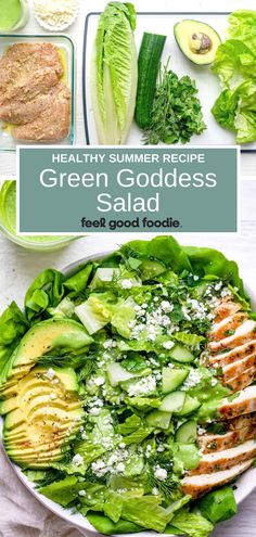 healthy summer recipe green goddess salad