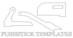 the logo for pushstick templates is shown in black and white, with an image of